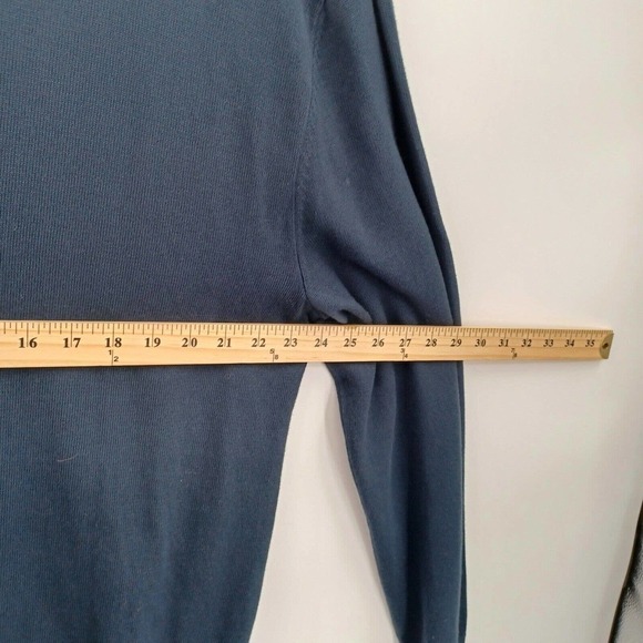 Nautica blue long sleeve sweater mens size XXL white trim cotton blend NEW - Picture 8 of 11
